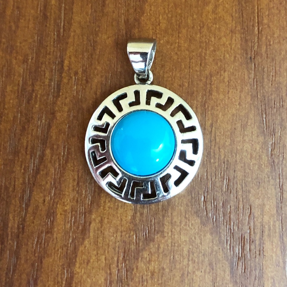 925 Sterling Silver Turquoise Pendant